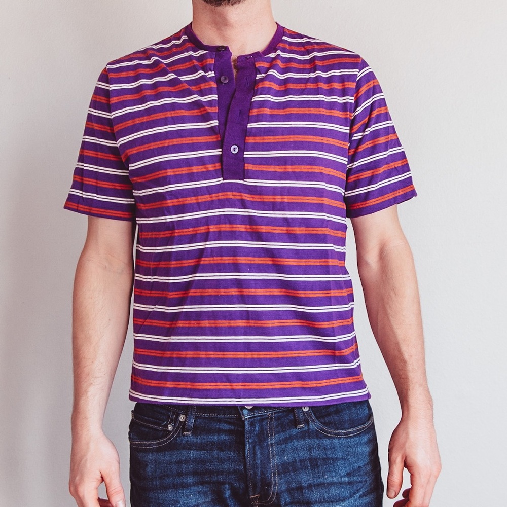 Vintage 90’s Men’s Striped Slim Fit Tee M